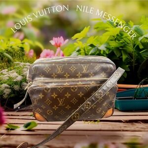 Authentic Louis Vuitton Monogram Nile Shoulder Crossbody Bag TH8901 Vintage